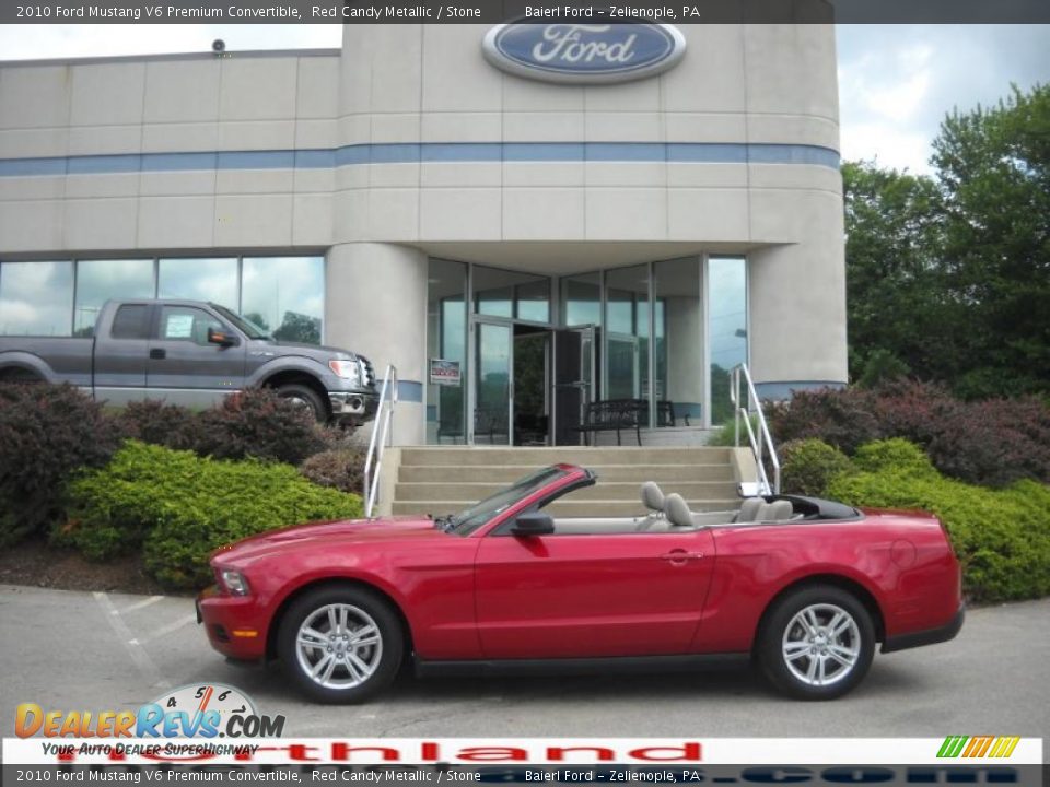 2010 Ford Mustang V6 Premium Convertible Red Candy Metallic / Stone Photo #1