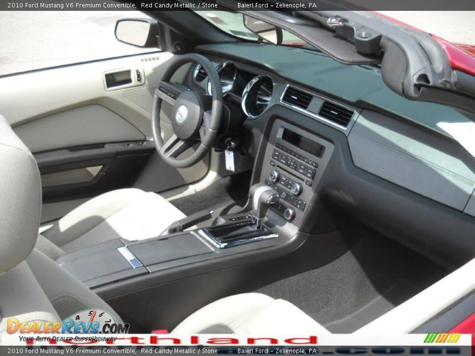 2010 Ford Mustang V6 Premium Convertible Red Candy Metallic / Stone Photo #7