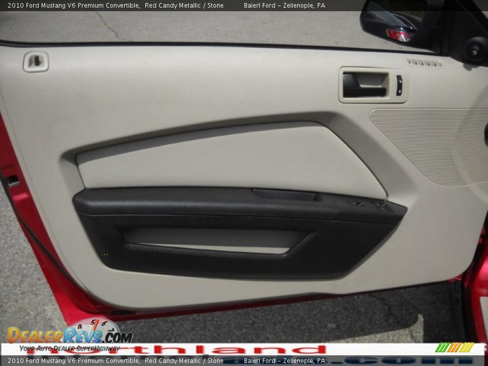 2010 Ford Mustang V6 Premium Convertible Red Candy Metallic / Stone Photo #10