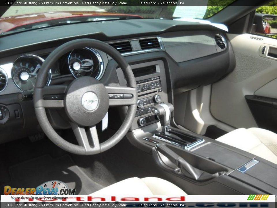 2010 Ford Mustang V6 Premium Convertible Red Candy Metallic / Stone Photo #11