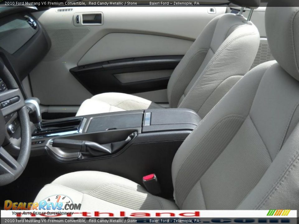 2010 Ford Mustang V6 Premium Convertible Red Candy Metallic / Stone Photo #12