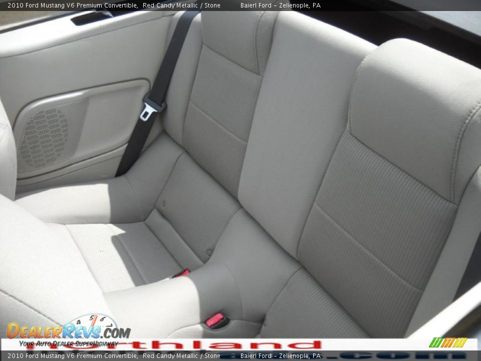 2010 Ford Mustang V6 Premium Convertible Red Candy Metallic / Stone Photo #15