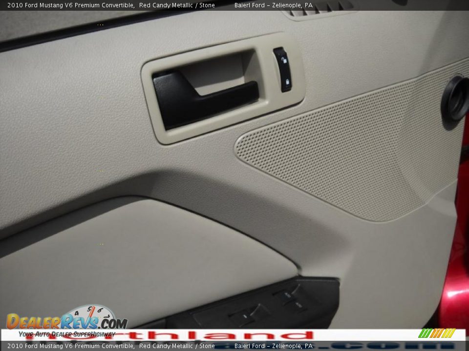 2010 Ford Mustang V6 Premium Convertible Red Candy Metallic / Stone Photo #16