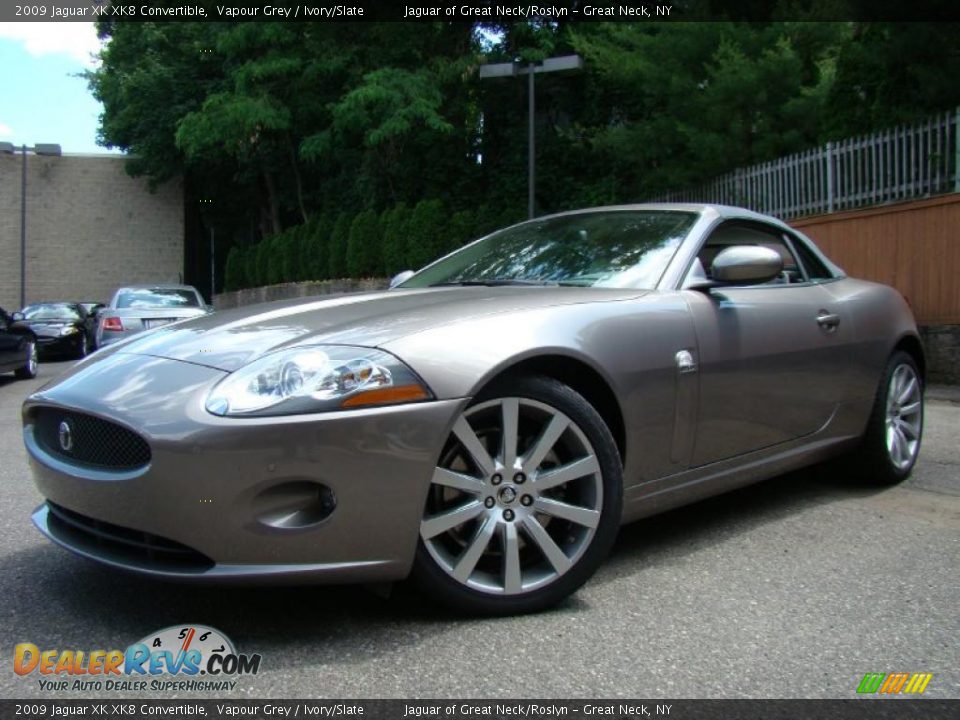 2009 Jaguar XK XK8 Convertible Vapour Grey / Ivory/Slate Photo #1