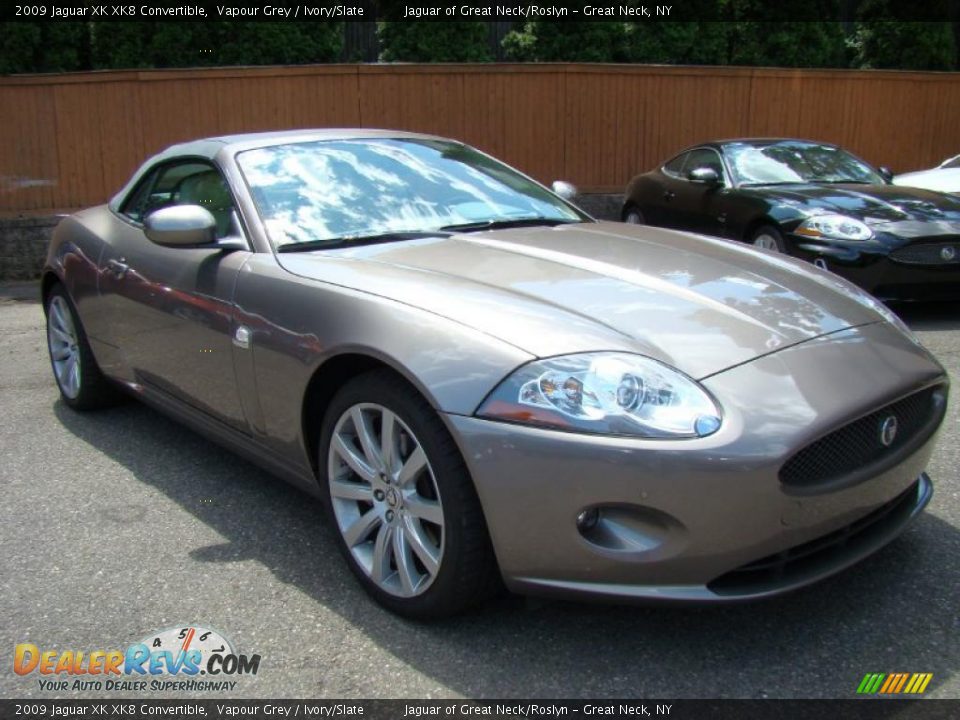 2009 Jaguar XK XK8 Convertible Vapour Grey / Ivory/Slate Photo #3