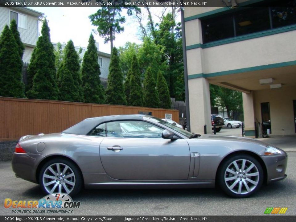 2009 Jaguar XK XK8 Convertible Vapour Grey / Ivory/Slate Photo #4