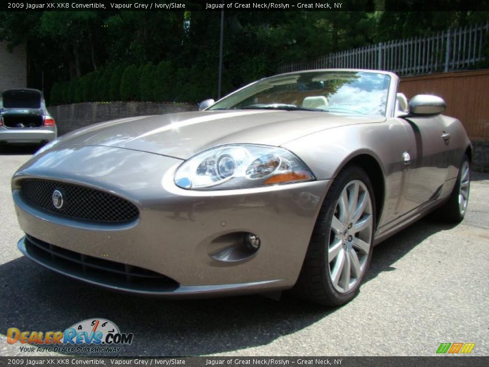 2009 Jaguar XK XK8 Convertible Vapour Grey / Ivory/Slate Photo #8