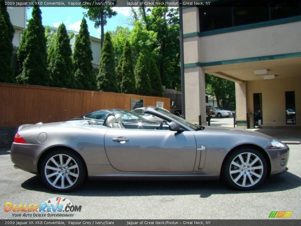 2009 Jaguar XK XK8 Convertible Vapour Grey / Ivory/Slate Photo #9