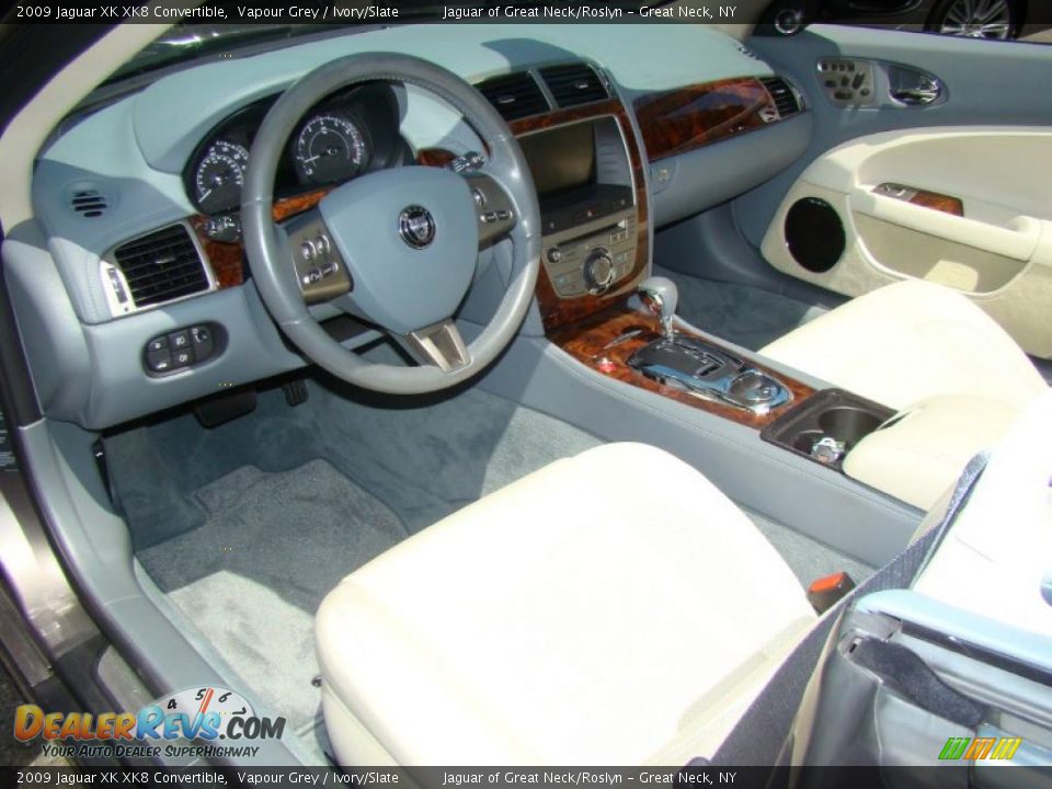 2009 Jaguar XK XK8 Convertible Vapour Grey / Ivory/Slate Photo #14