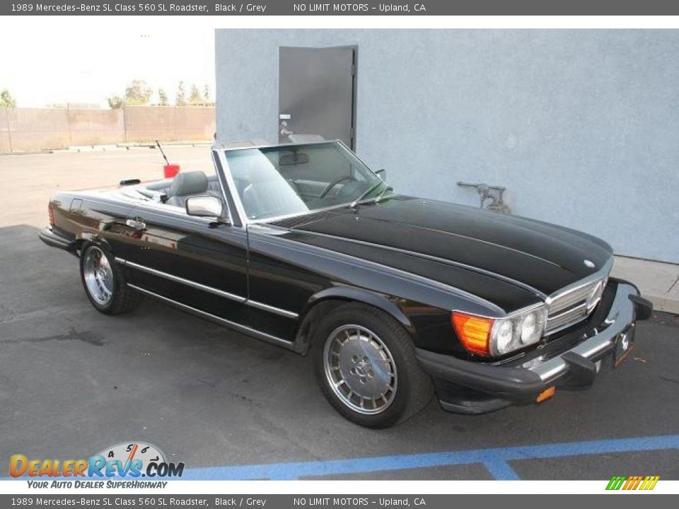 1989 Mercedes-Benz SL Class 560 SL Roadster Black / Grey Photo #3