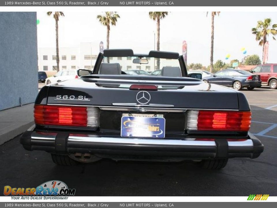 1989 Mercedes-Benz SL Class 560 SL Roadster Black / Grey Photo #4