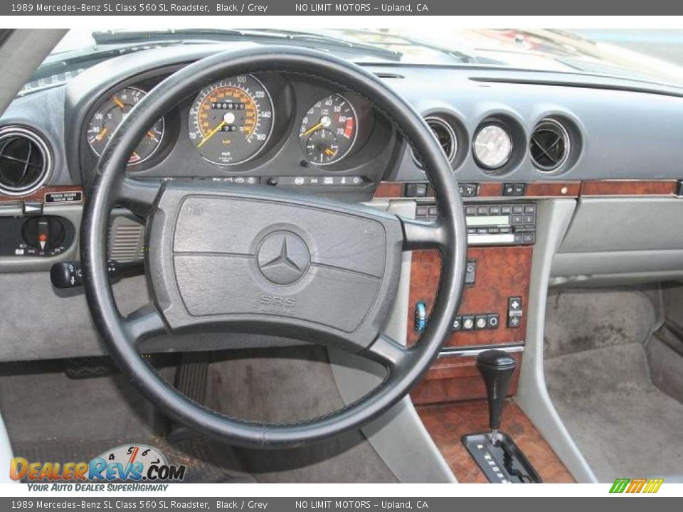 1989 Mercedes-Benz SL Class 560 SL Roadster Black / Grey Photo #8