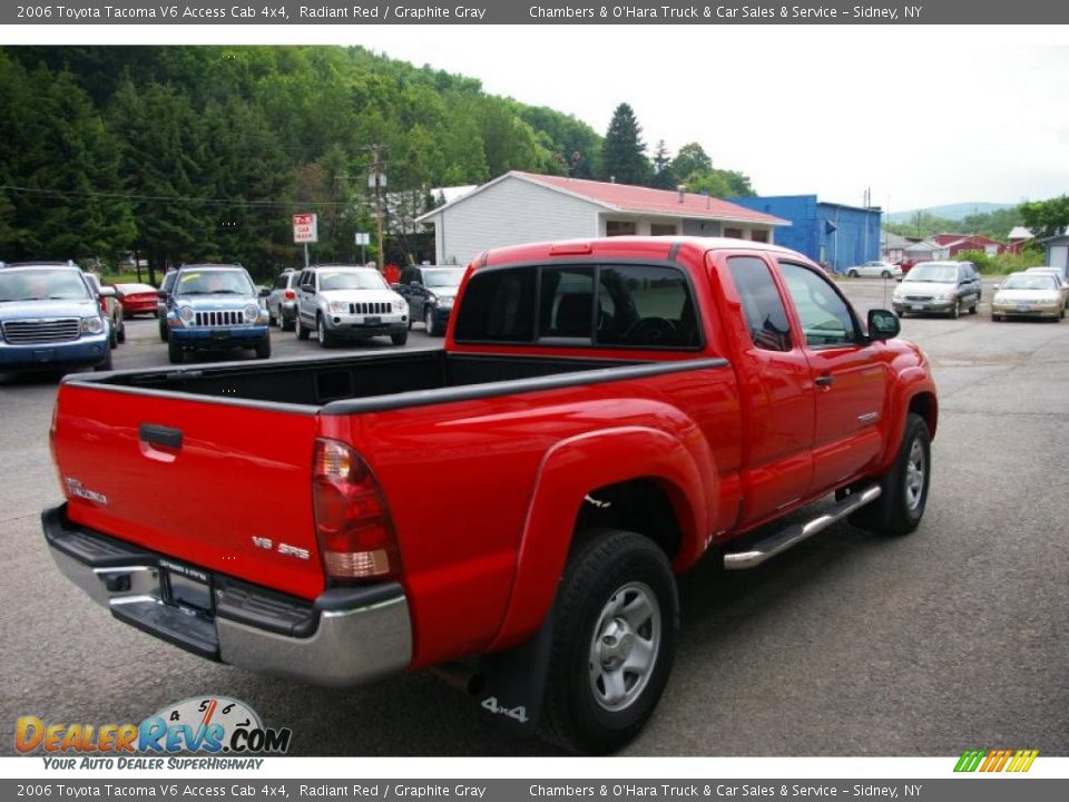 2006 Toyota Tacoma V6 Access Cab 4x4 Radiant Red / Graphite Gray Photo #16