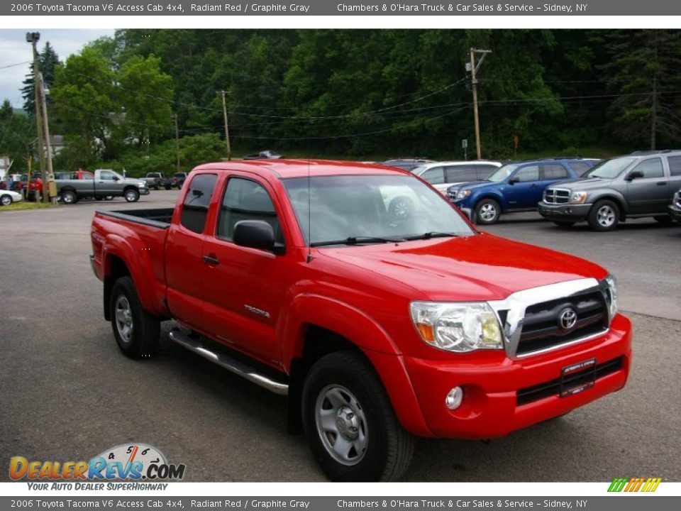 2006 Toyota Tacoma V6 Access Cab 4x4 Radiant Red / Graphite Gray Photo #19