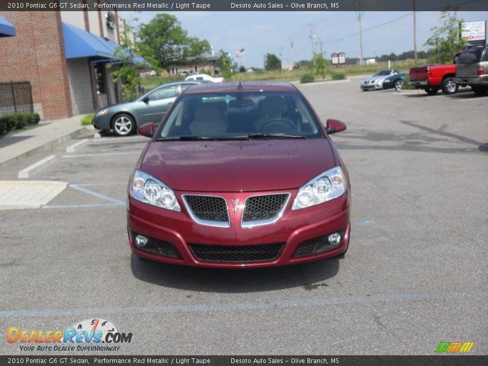 2010 Pontiac G6 GT Sedan Performance Red Metallic / Light Taupe Photo #2