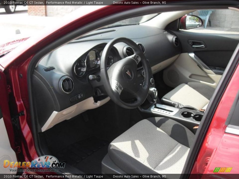 2010 Pontiac G6 GT Sedan Performance Red Metallic / Light Taupe Photo #4