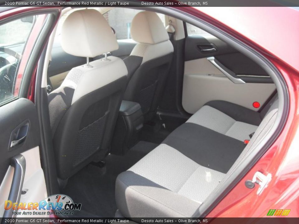 2010 Pontiac G6 GT Sedan Performance Red Metallic / Light Taupe Photo #5