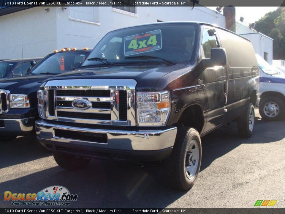 2010 Ford E Series Van E250 XLT Cargo 4x4 Black / Medium Flint Photo #1