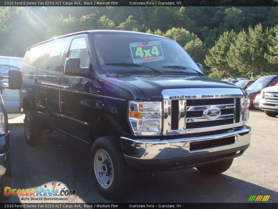2010 Ford E Series Van E250 XLT Cargo 4x4 Black / Medium Flint Photo #3