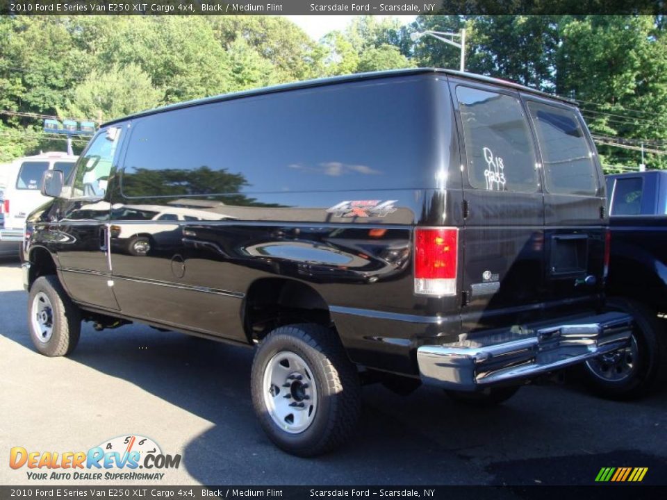 2010 Ford E Series Van E250 XLT Cargo 4x4 Black / Medium Flint Photo #5