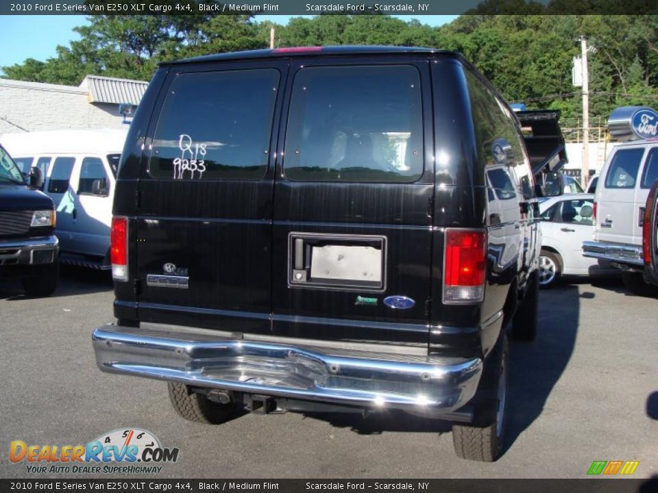 2010 Ford E Series Van E250 XLT Cargo 4x4 Black / Medium Flint Photo #7