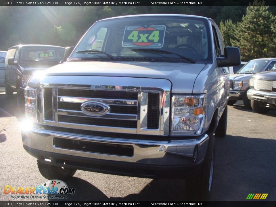 2010 Ford E Series Van E250 XLT Cargo 4x4 Ingot Silver Metallic / Medium Flint Photo #3