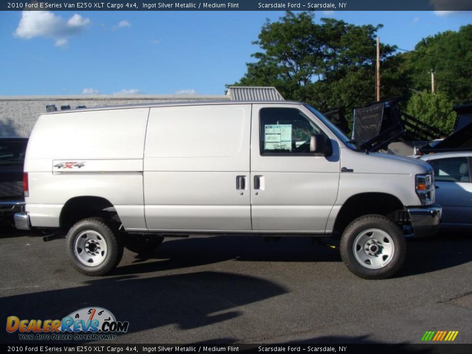 2010 Ford E Series Van E250 XLT Cargo 4x4 Ingot Silver Metallic / Medium Flint Photo #4