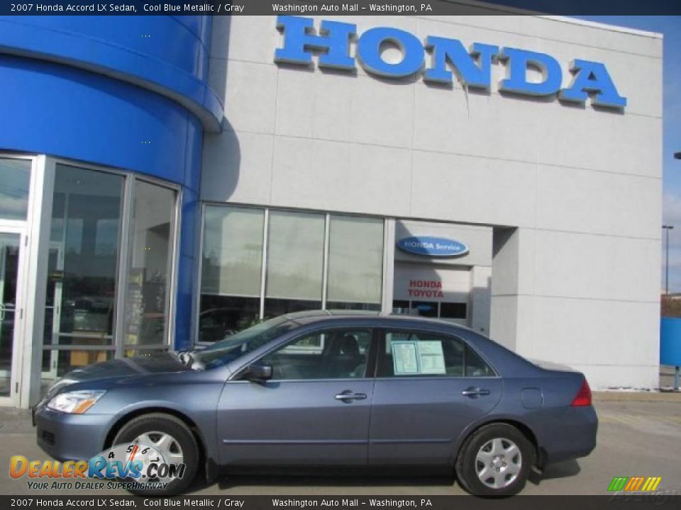 2007 Honda Accord LX Sedan Cool Blue Metallic / Gray Photo #3