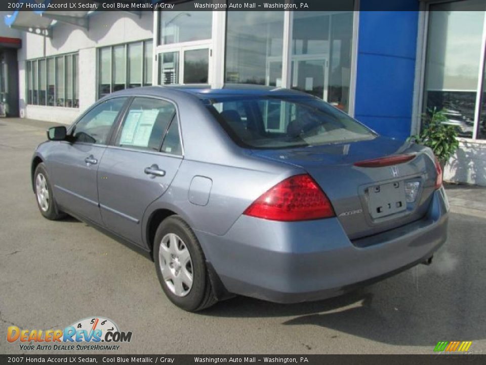 2007 Honda Accord LX Sedan Cool Blue Metallic / Gray Photo #5