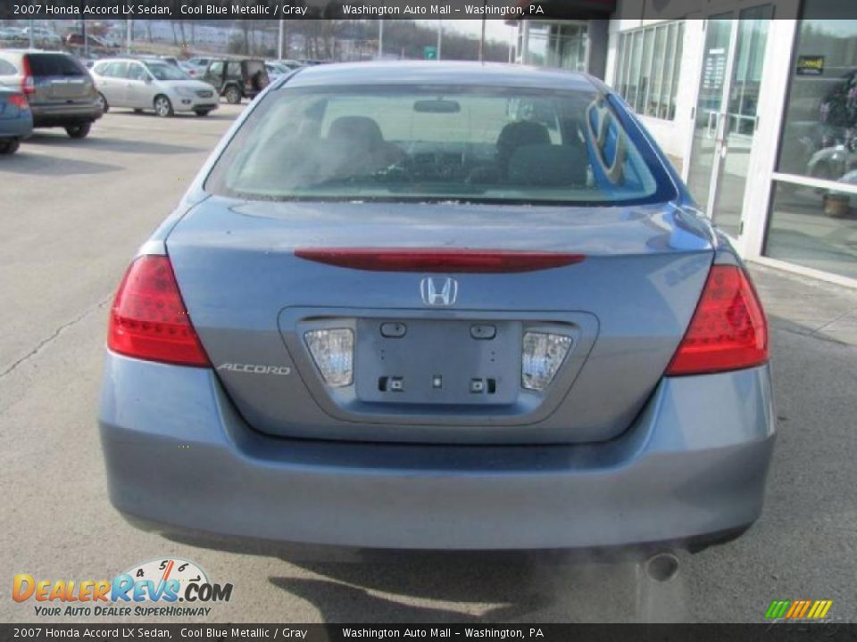 2007 Honda Accord LX Sedan Cool Blue Metallic / Gray Photo #6