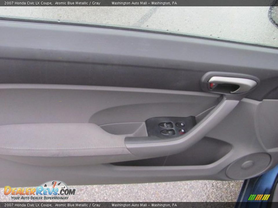 2007 Honda Civic LX Coupe Atomic Blue Metallic / Gray Photo #12