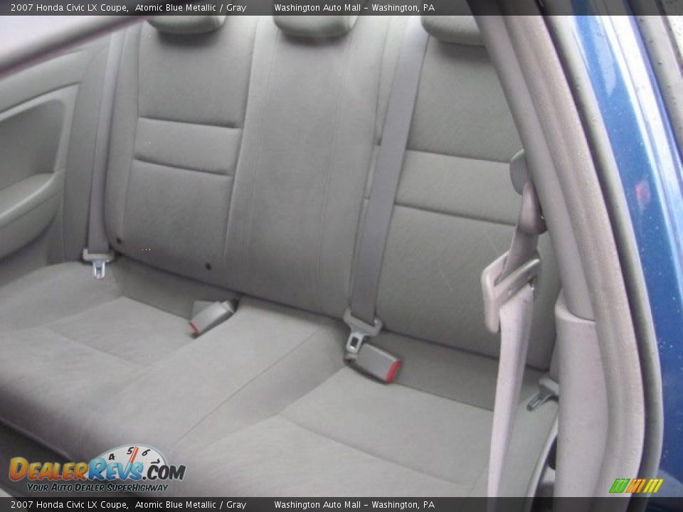 2007 Honda Civic LX Coupe Atomic Blue Metallic / Gray Photo #13