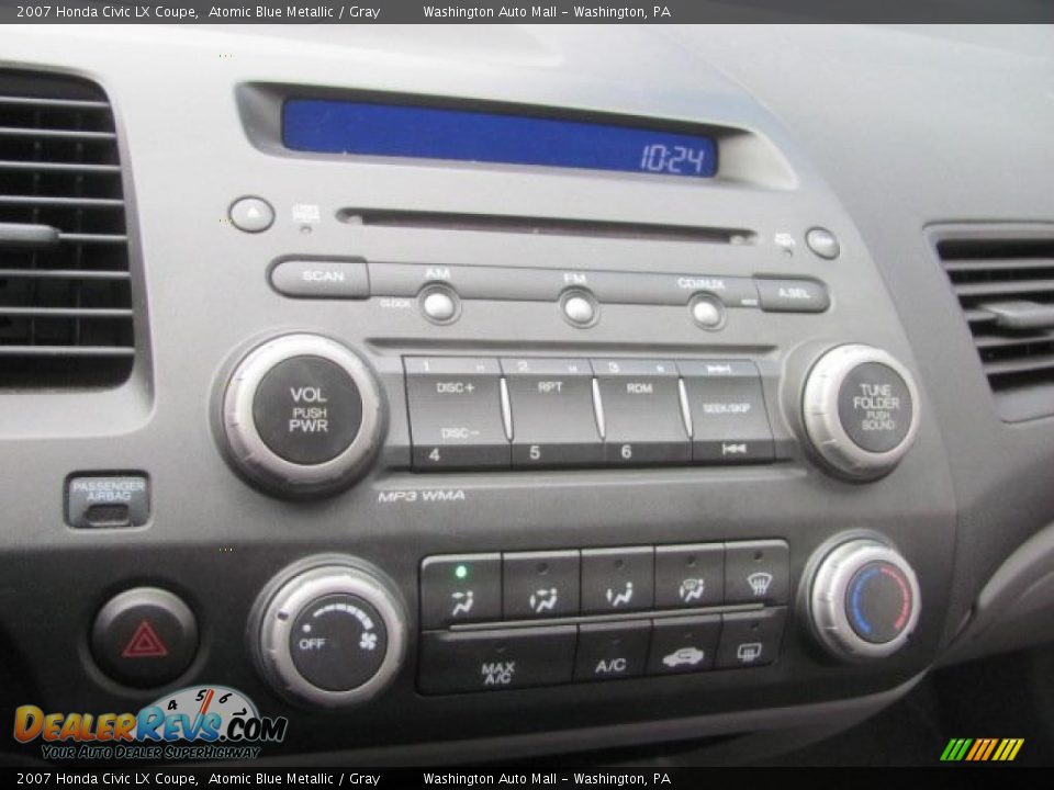 2007 Honda Civic LX Coupe Atomic Blue Metallic / Gray Photo #15