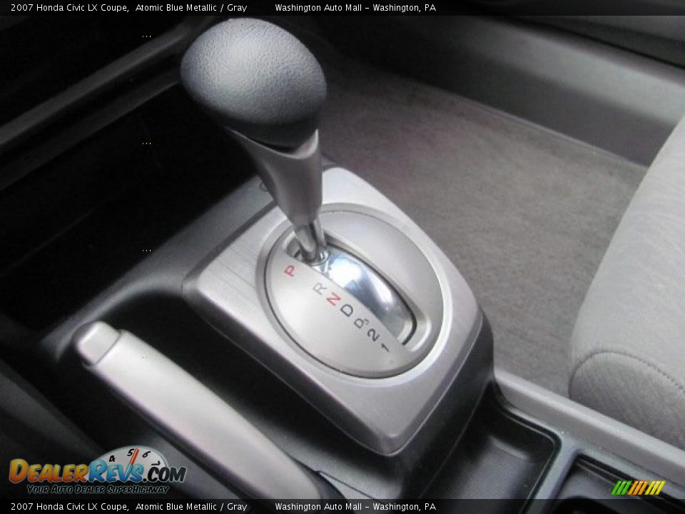 2007 Honda Civic LX Coupe Atomic Blue Metallic / Gray Photo #16