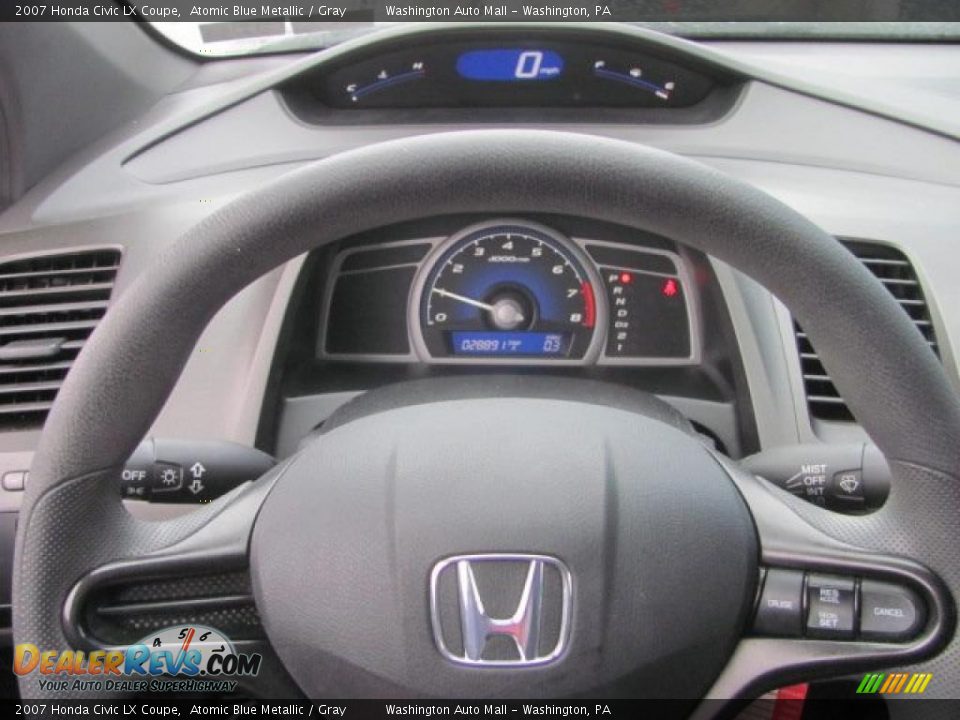 2007 Honda Civic LX Coupe Atomic Blue Metallic / Gray Photo #17