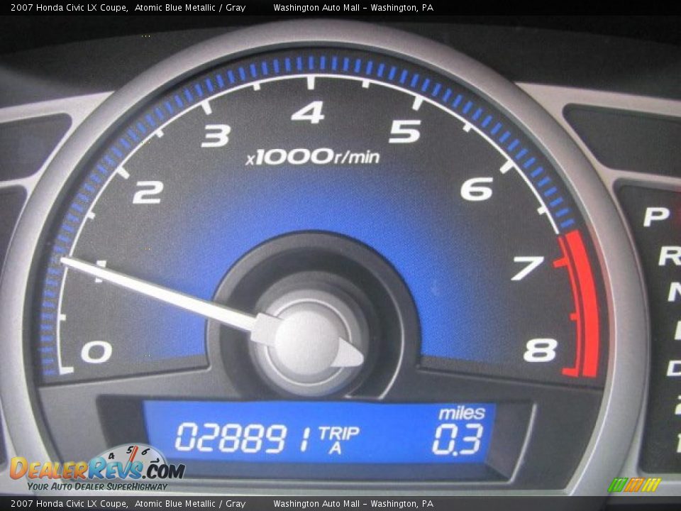 2007 Honda Civic LX Coupe Atomic Blue Metallic / Gray Photo #20