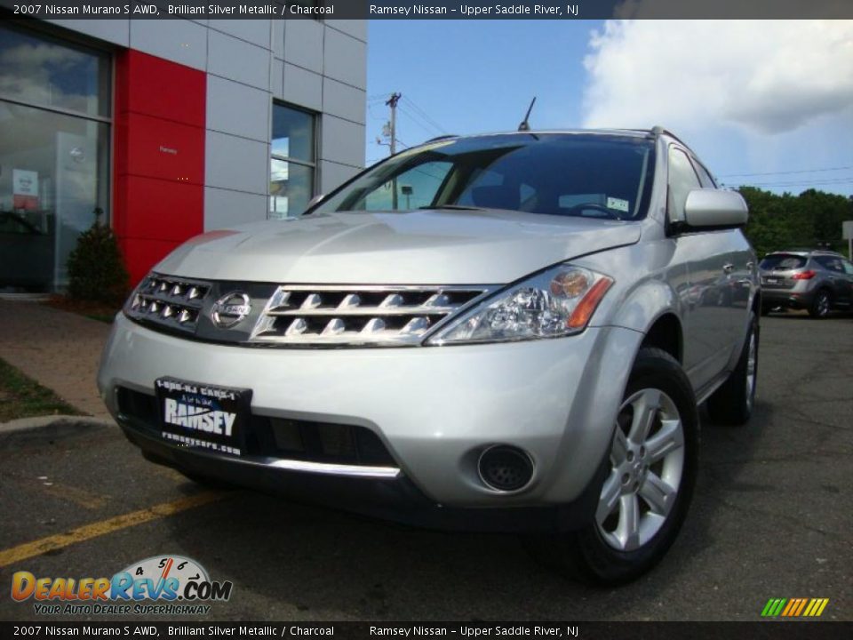 2007 Nissan Murano S AWD Brilliant Silver Metallic / Charcoal Photo #3