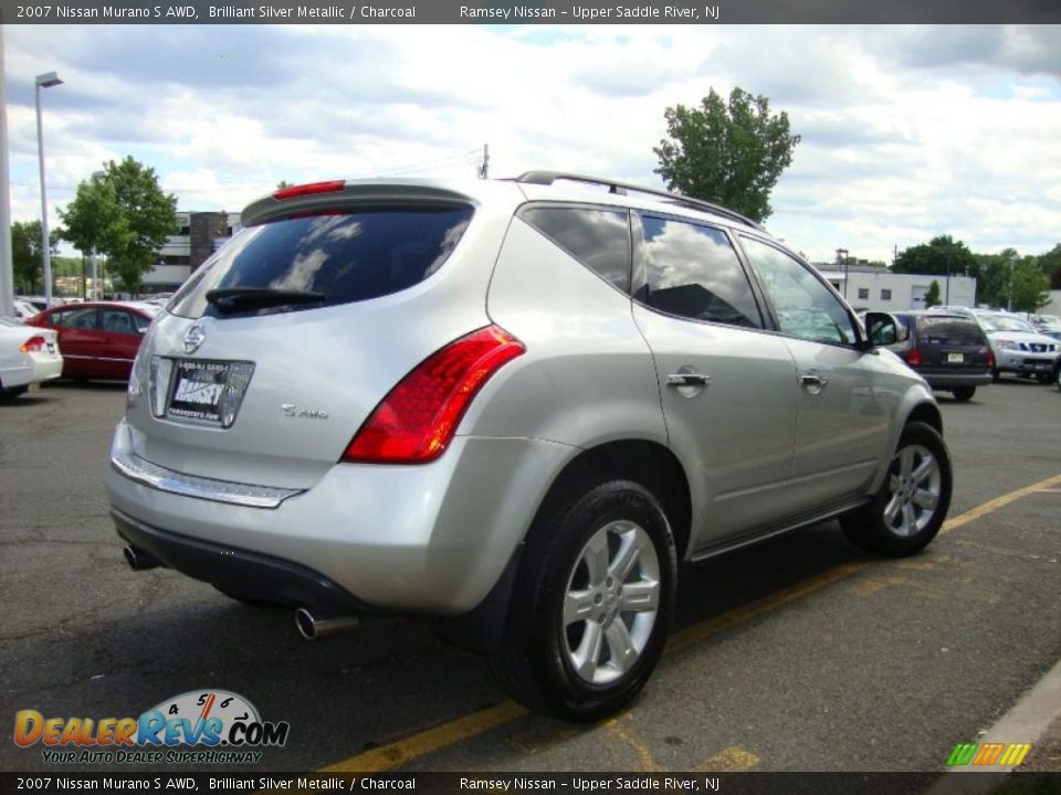 2007 Nissan Murano S AWD Brilliant Silver Metallic / Charcoal Photo #10