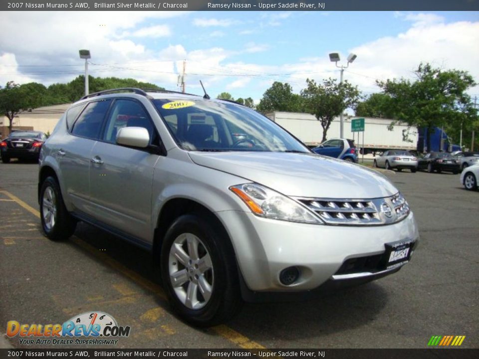 2007 Nissan Murano S AWD Brilliant Silver Metallic / Charcoal Photo #12