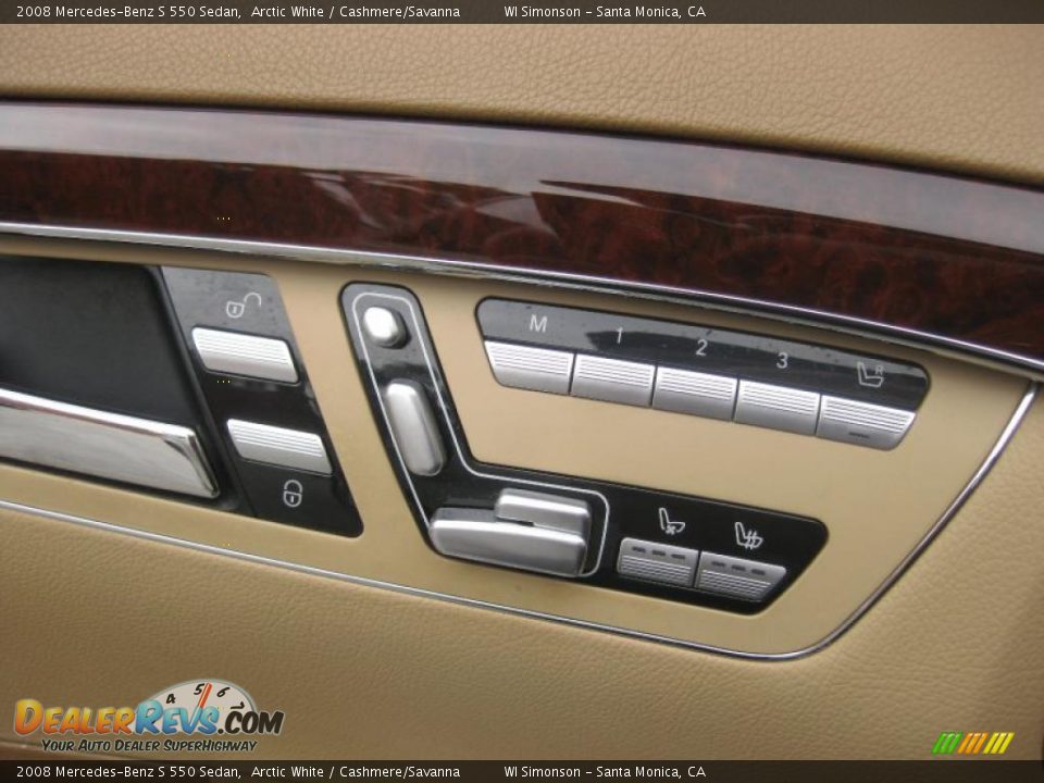 2008 Mercedes-Benz S 550 Sedan Arctic White / Cashmere/Savanna Photo #8