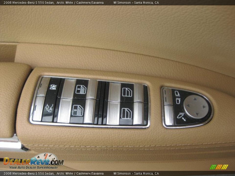 2008 Mercedes-Benz S 550 Sedan Arctic White / Cashmere/Savanna Photo #9