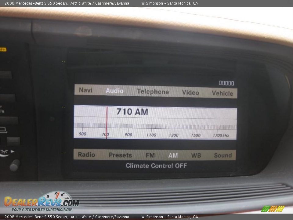 2008 Mercedes-Benz S 550 Sedan Arctic White / Cashmere/Savanna Photo #12