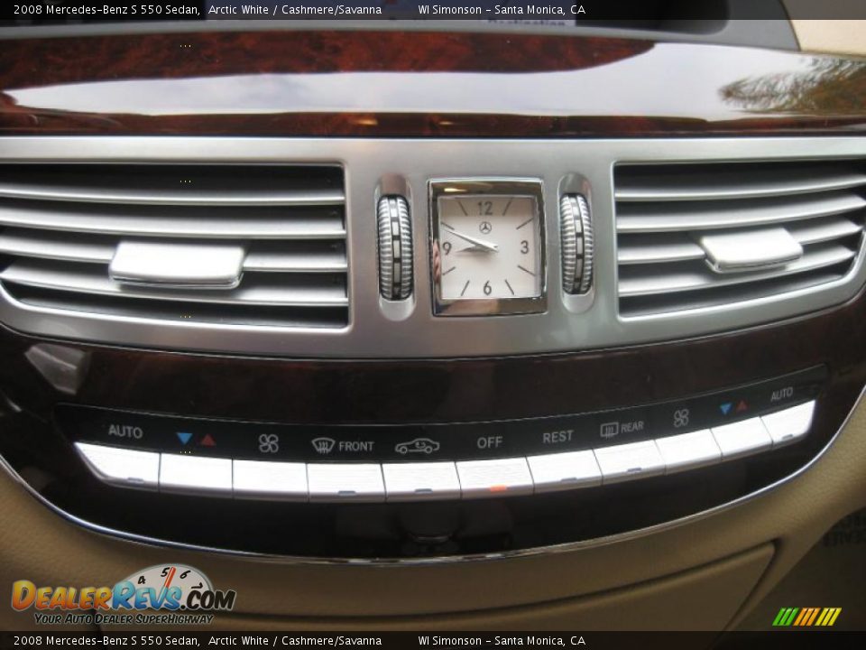 2008 Mercedes-Benz S 550 Sedan Arctic White / Cashmere/Savanna Photo #14