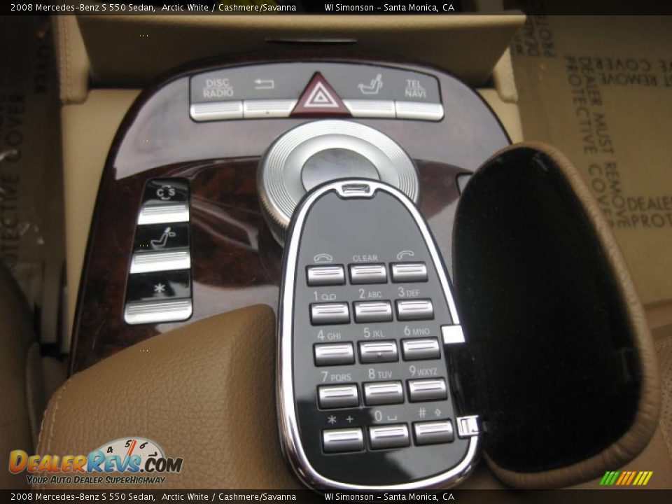 2008 Mercedes-Benz S 550 Sedan Arctic White / Cashmere/Savanna Photo #15