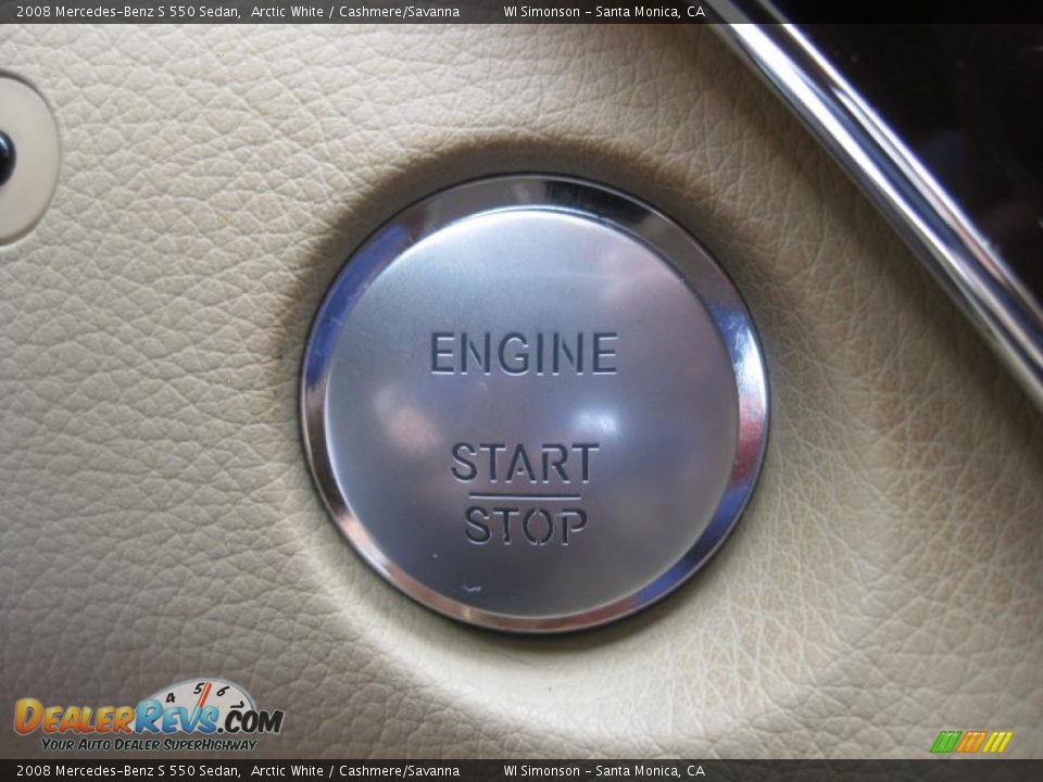 2008 Mercedes-Benz S 550 Sedan Arctic White / Cashmere/Savanna Photo #16