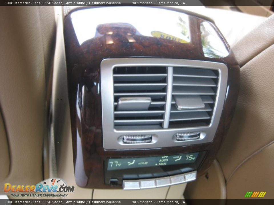 2008 Mercedes-Benz S 550 Sedan Arctic White / Cashmere/Savanna Photo #22