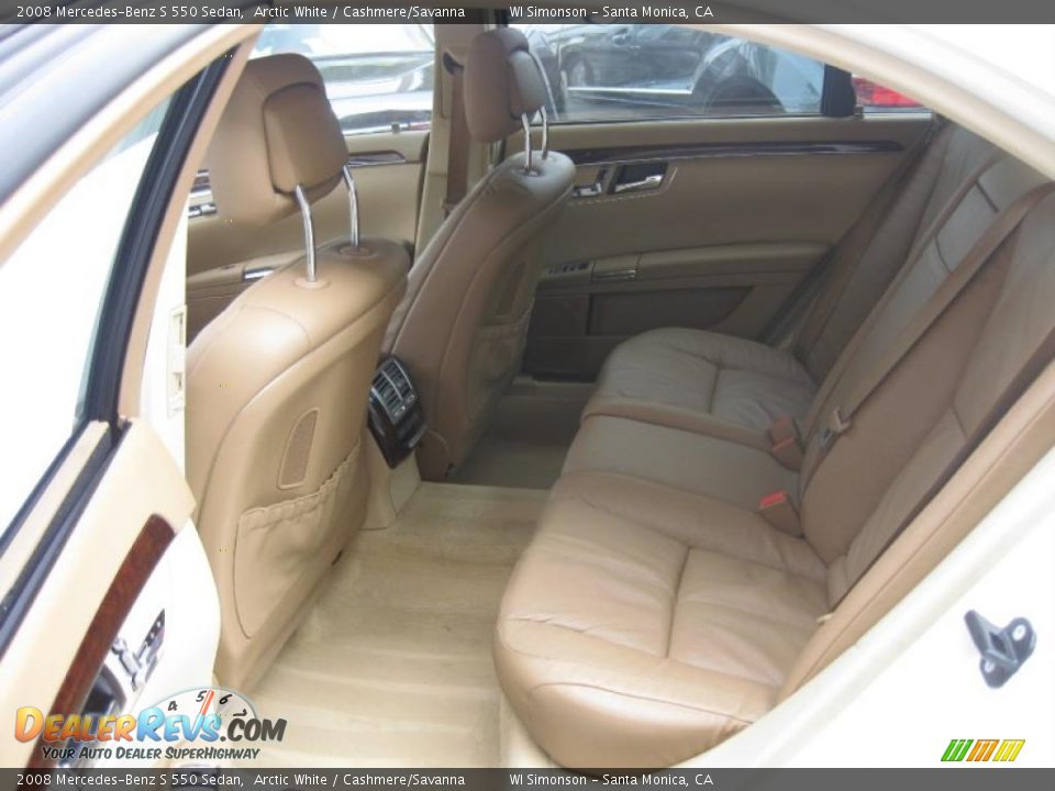 2008 Mercedes-Benz S 550 Sedan Arctic White / Cashmere/Savanna Photo #23