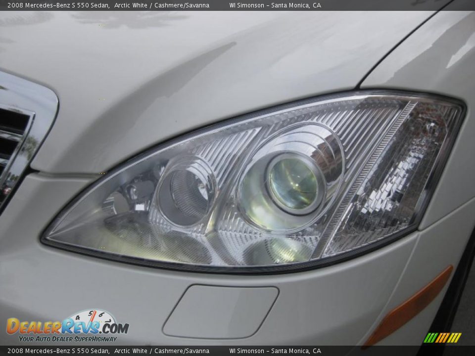2008 Mercedes-Benz S 550 Sedan Arctic White / Cashmere/Savanna Photo #27