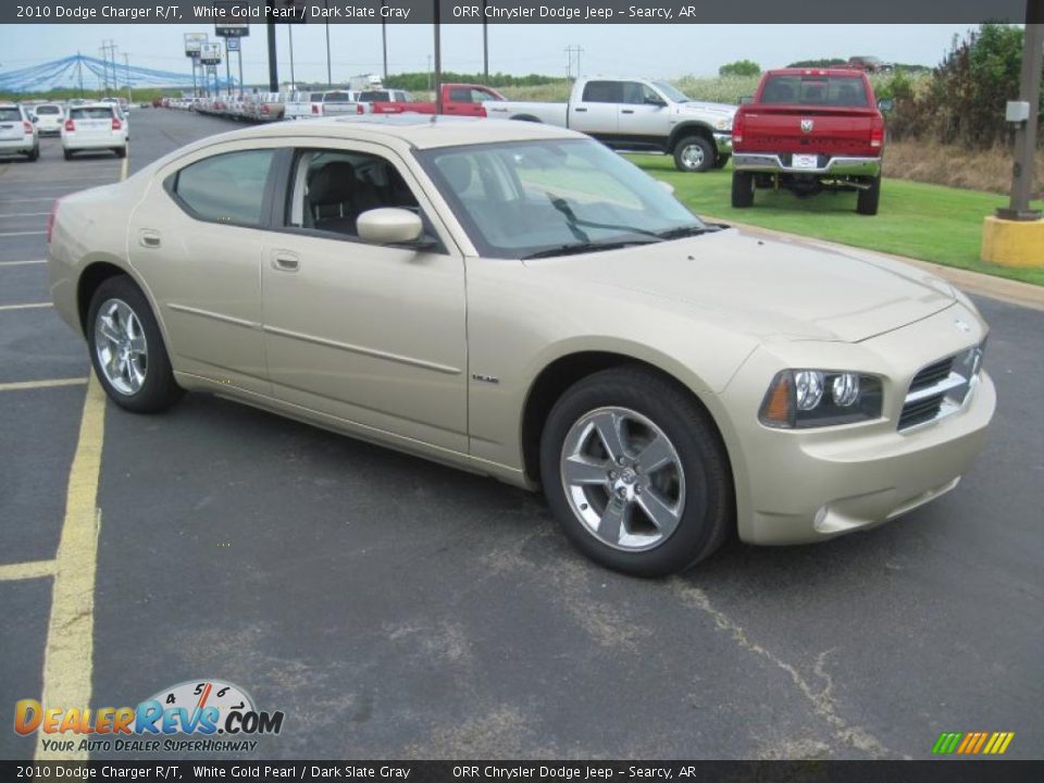 2010 Dodge Charger R/T White Gold Pearl / Dark Slate Gray Photo #3