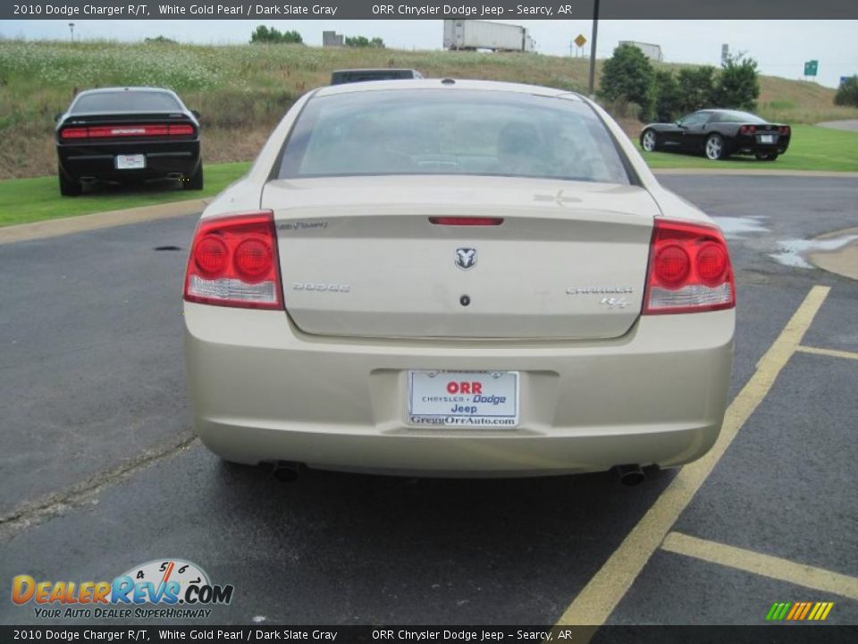 2010 Dodge Charger R/T White Gold Pearl / Dark Slate Gray Photo #5